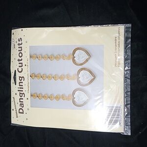 Dimensional Dangling Cutouts‎ x3 Wedding Bridal Shower Wedding Decoration 7" NIP